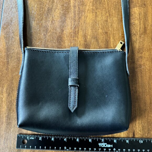 J.Crew Leather Crossbody with Gold Details - Picture 1 of 10